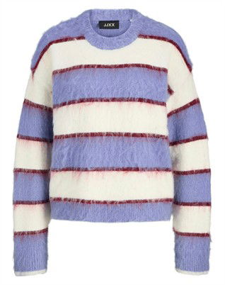 JXCalista Crew Neck Strik - Blue Ice/Vanilla